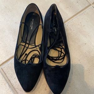 Michael Kors black wrap up black flats size 40